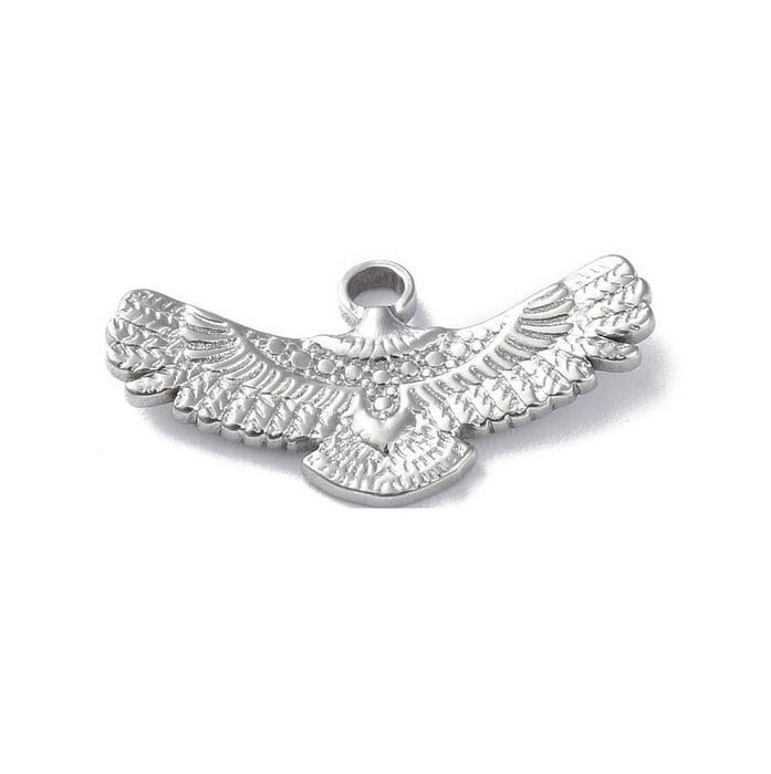 Pendentif oiseau aigle volant acier inoxydable 13x25.5mm (1)