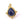 Vente au détail Pendentif goutte facettes Lapis lazuli laiton doré 20x17mm (1)