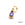 Vente au détail Pendentif breloque goutte perlée zircon violet doré qualité 8x3mm (1)