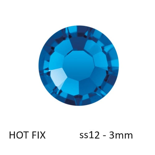 Strass Hotfix Preciosa Capri Blue - ss12-3mm (80)