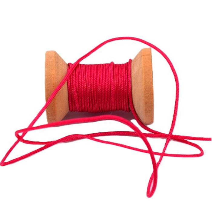 Cordon fil tressé en nylon fuchsia - 0.8mm (5m)