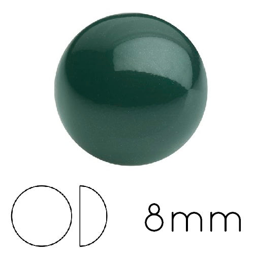 Achat Cabochon laqué rond Preciosa Malachite 8mm (4)