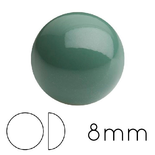 Cabochon laqué rond Preciosa Sage 8mm (4)