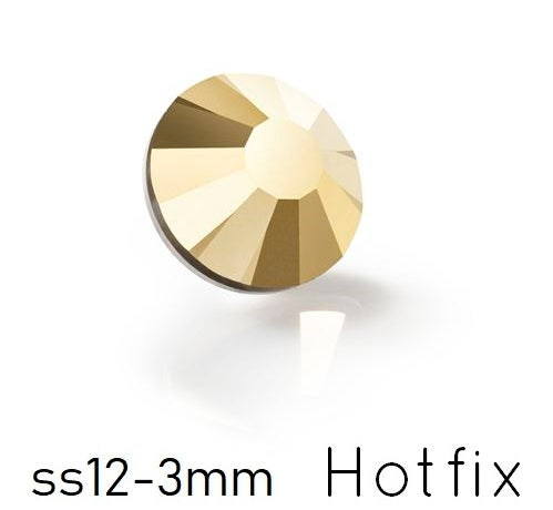 Achat Strass Hotfix Preciosa Crystal Aurum - ss12-3mm (80)
