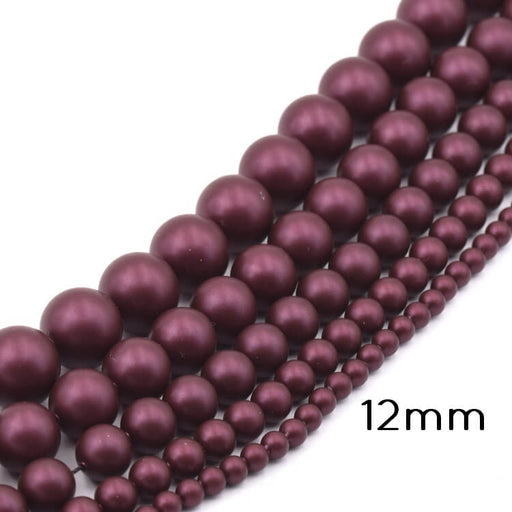 Perles 5810 cristal Autrichien - Crystal Elderberry Pearl 12mm (5)