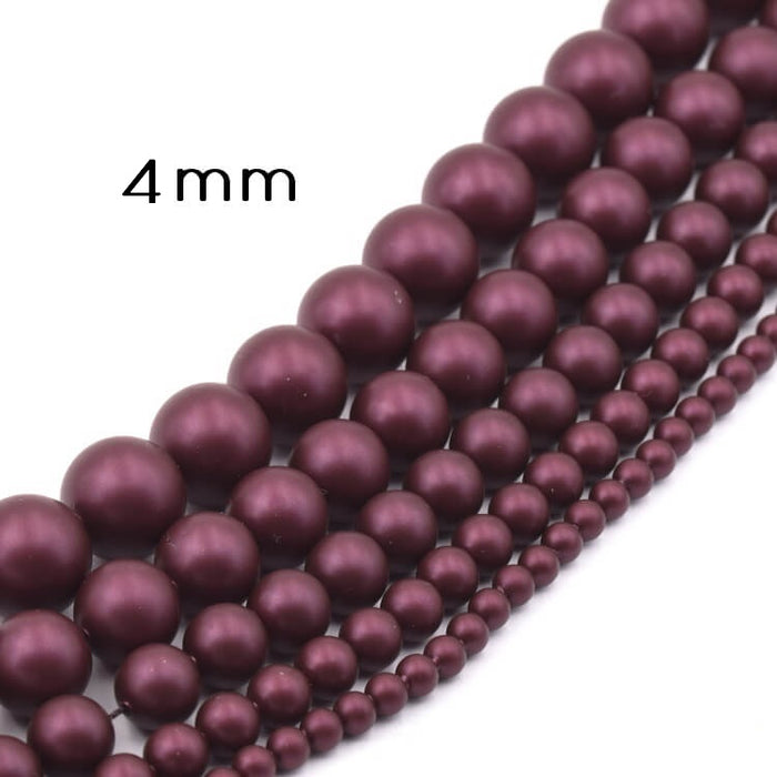 Perles Cristal Autrichien 5810 Crystal Elderberry Pearl 4mm (20)