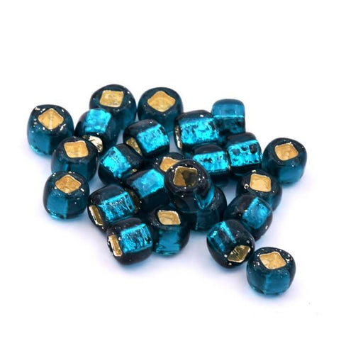 Achat cc27BD - perles Toho 3/0 Square Hole Rond - Silver Lined Teal (10g)
