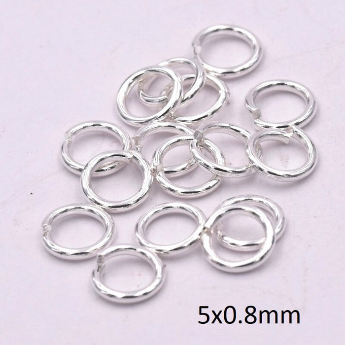 Anneau de Jonction Acier Inoxydable Argent 5x0.8mm (10)