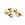 Vente au détail Caches Perles à Ecraser en Acier Inoxydable doré Or 5,5x5mm (5)