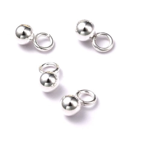 Achat Pendentifs Ronds Boules Acier Inoxydable Argenté 3mm (4)