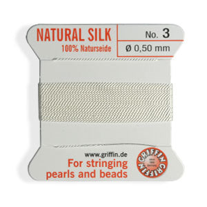 Fil de soie naturelle blanc 0.50mm (1)