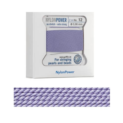 Fil de Nylon Lilas 0.98mm par 2m avec aiguille (1)