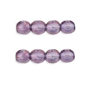 Achat Perles Facettes de Bohème Luster Transparent Amethyst 4mm (50)