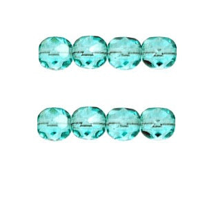 Perles Facettes de Bohème Light Teal 6mm (50)
