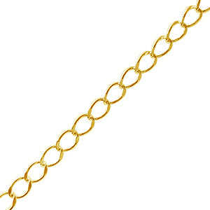 Chaine 2.5x5mm métal finition doré (1m)