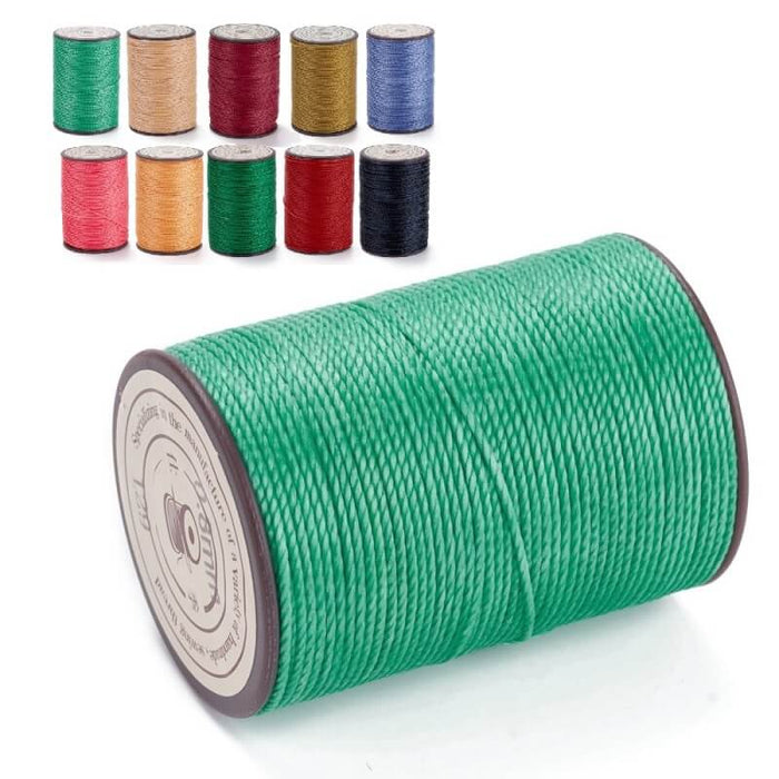 Cordon Polyester Torsadé Ciré Brésilien Turquoise 0.8mm - Bobine de 50m (1)