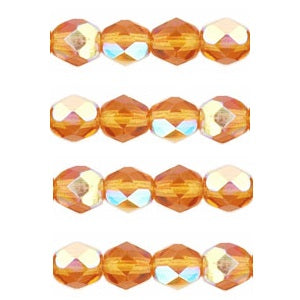 Achat Perles facettes de bohème medium topaz ab 6mm (50)