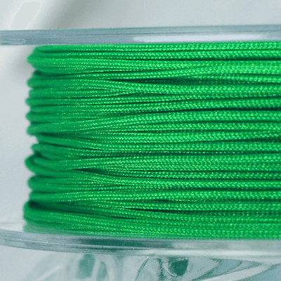 Cordon Tressé en Nylon Haute Qualité - 0.8mm Vert Trèfle (vendu par rouleau - 25m)