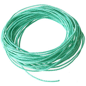 Cordon en coton cire menthe 1mm, 5m (1)