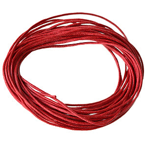 Cordon en coton cire rouge 1mm, 5m (1)