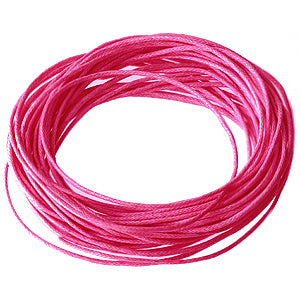 Achat Cordon en coton cire fuchsia 1mm, 5m (1)