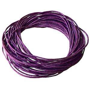 Achat Cordon en coton cire violet fonce 1mm, 5m (1)