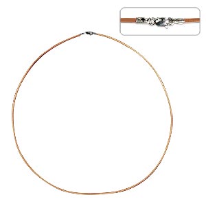 Achat Collier cuir naturel et fermoir en argent 925 45cm (1)