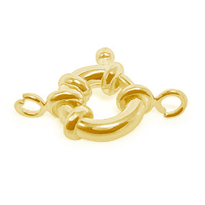 Fermoir rond bouée nautique métal finition doré or fin qualité 10mm (1)