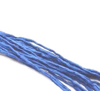 Achat Cordon de Soie Naturelle Teinture Main Bleu Roi 2mm (1m)