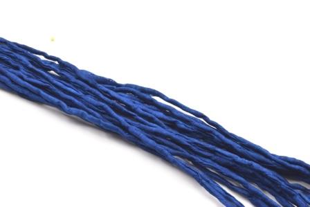 Cordon de soie naturelle teinture main BLEU MARINE 2mm (1m)