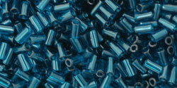 cc7bd - perles Toho bugle 3mm transparent capri blue (10g)
