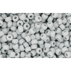 cc53f - perles de rocaille Toho 11/0 opaque frosted grey (10g)