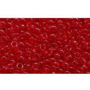 cc5b - perles de rocaille Toho 11/0 transparent siam ruby (10g)