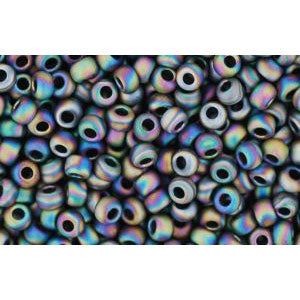 cc86f - perles de rocaille Toho 11/0 opaque rainbow frosted iris (10g)