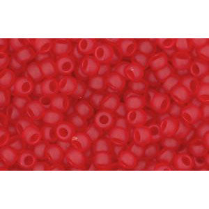 cc5bf - perles de rocaille Toho 11/0 transparent frosted siam ruby (10g)