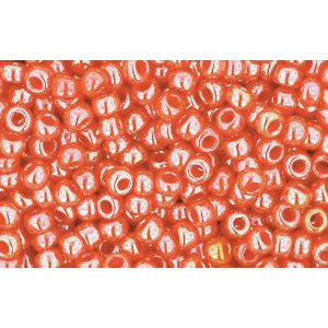 cc129 - perles de rocaille Toho 11/0 opaque lustered pumpkin (10g)