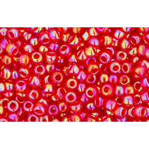 cc165c - perles de rocaille Toho 11/0 transparent rainbow ruby (10g)