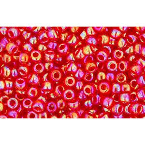 Achat cc165c - perles de rocaille Toho 11/0 transparent rainbow ruby (10g)