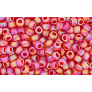 Achat cc165bf - perles de rocaille Toho 11/0 transparent rainbow frosted siam ruby (10g)