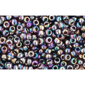 cc166c - perles de rocaille Toho 11/0 transparent rainbow amethyst (10g)