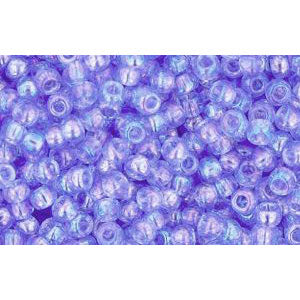 cc168 - perles de rocaille Toho 11/0 transparent rainbow light sapphire (10g)