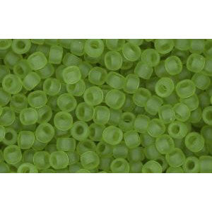 Achat cc7f - perles de rocaille Toho 11/0 transparent frosted peridot (10g)