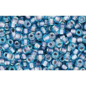 cc277 - perles de rocaille Toho 11/0 aqua/lavender lined (10g)