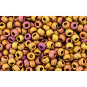 cc514f - perles de rocaille Toho 11/0 higher métallic frosted copper twilight (10g)