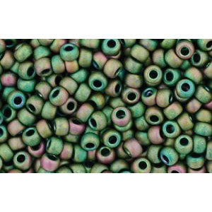 Achat cc707 - perles de rocaille Toho 11/0 matt colour iris peridot (10g)