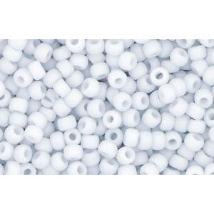 cc767 - perles de rocaille Toho 11/0 opaque pastel frosted light grey (10g)