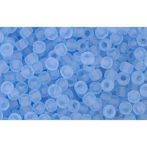 cc13f - perles de rocaille Toho 11/0 transparent frosted light sapphire (10g)