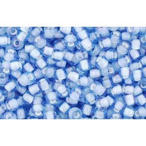 Achat cc933 - perles de rocaille Toho 11/0 light sapphire/ white (10g)