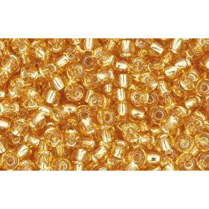 Achat cc22b - perles de rocaille Toho 11/0 silver lined medium topaz (10g)