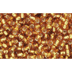 cc22c - perles de rocaille Toho 11/0 silver lined topaz (10g)